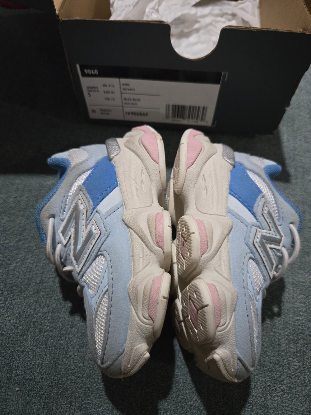 New Balance 9060 Toddler Pastel Blue Foot Locker Exclusive IV9060AF, Size 5 C